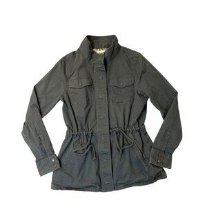 PACT Twill Field Jacket Safari Utility Cargo Long Sleeve Charcoal size Medium